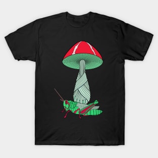 Mushroom and Grasshopper T-Shirt